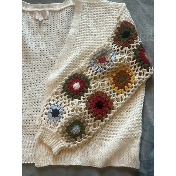 Audrey Parks Francescas | Med. | Crotchet | Granny Square | Open Cardigan | EUC - Picture 4 of 11